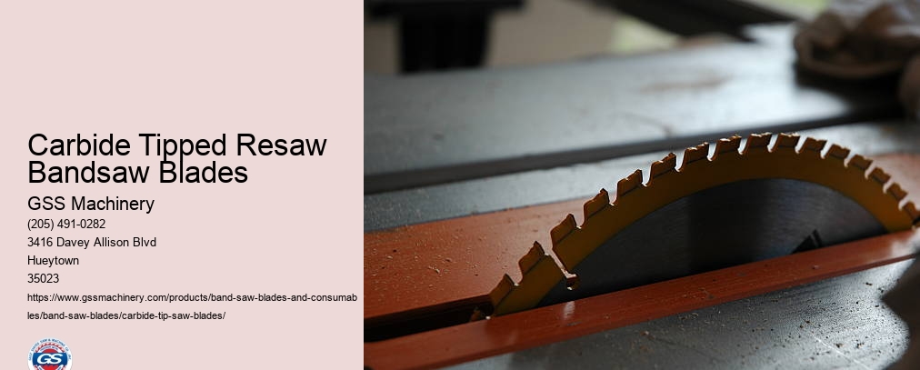 Carbide Tipped Resaw Bandsaw Blades